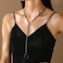 ONBRIG Heart Slip Chain Necklace Cuban Long Chain Affection Link Necklace Submissive Collar Chokers for Women Black
