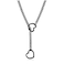 ONBRIG Heart Slip Chain Necklace Cuban Long Chain Affection Link Necklace Submissive Collar Chokers for Women Black