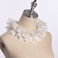 CUNLLY Vintage Lace Ruffled Multilayer Detachable Collar Victorian Edwardian White Costume Neck Collar Unisex