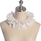 CUNLLY Vintage Lace Ruffled Multilayer Detachable Collar Victorian Edwardian White Costume Neck Collar Unisex