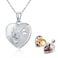 Cuoka Butterfly Heart Locket Necklace That Hold 2 Photos 925 Sterling Silver 3D Butterfly with Flowers Blooming Locket Necklace silver not known