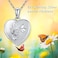 Cuoka Butterfly Heart Locket Necklace That Hold 2 Photos 925 Sterling Silver 3D Butterfly with Flowers Blooming Locket Necklace silver not known