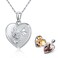Cuoka Butterfly Heart Locket Necklace That Hold 2 Photos 925 Sterling Silver 3D Butterfly with Flowers Blooming Locket Necklace silver not known