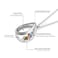 Jovivi Teardrop Floating Charms Memory Locket Necklace 316 Surgical Stainless Steel Buckle Closure