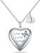 MUERDOU Locket Necklace that Holds Pictures Initial Alphabet Letter Heart Shaped Photo Memory Locket Pendant Necklace J