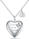 MUERDOU Locket Necklace that Holds Pictures Initial Alphabet Letter Heart Shaped Photo Memory Locket Pendant Necklace J