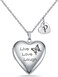 MUERDOU Locket Necklace that Holds Pictures Initial Alphabet Letter Heart Shaped Photo Memory Locket Pendant Necklace P