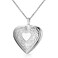 YOUFENG Oval Round Flower Locket Necklace that Holds Pictures Photo Locket Pendant Heart Silverplated