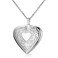 YOUFENG Oval Round Flower Locket Necklace that Holds Pictures Photo Locket Pendant Heart Silverplated