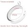 Zysta Silver Round Locket Pendant Necklace 30mm Glossy Stainless Steel Clear Glass Living Memory Floating Charms Stone Storage