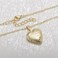 Paialco Heart Shape Locket Pendant Necklace for Love Memory Photo Keeping 18 Rose Gold Tone