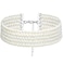 BABEYOND Round Imitation Pearl Choker Necklace Multi Strands Choker 20s Flapper Necklace Accessories for Gatsby Themed Party
