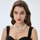 BABEYOND Round Imitation Pearl Necklace 20s Vintage Multi Strands Flapper Necklace for Party
