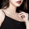 WELLKAGE Imitation Pearl Necklace Wedding Pearl Necklace for Women6mm