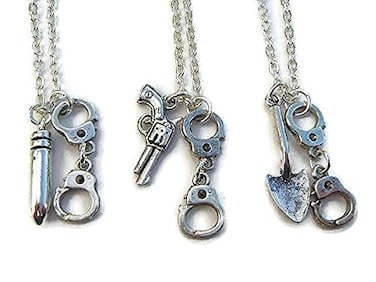 URRAGN 3 Partners In Crime Necklaces Best Friends Set Friendship Necklace