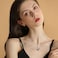 Alsanix Sterling Silver Diamond Accent Love Knot Pendant Necklace Forever Love Knot Infinity Necklace for Women