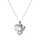 Alsanix Sterling Silver Diamond Accent Love Knot Pendant Necklace Forever Love Knot Infinity Necklace for Women
