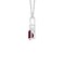 Angara 043 ct Ruby Teardrop Necklace with Diamond in Sterling Silver for Women ProngSet Natural Ruby VBale Pendant July Birthday Gemstone Jewelry Gift 6x4mm