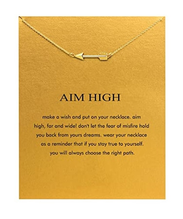 Baydurcan Arrow Necklace Arrow Pendant Chain Necklace with Message Card Gift Card