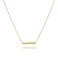 Baydurcan Bar Necklace Simple Pendant Chain Necklace with Message Card Gift Card