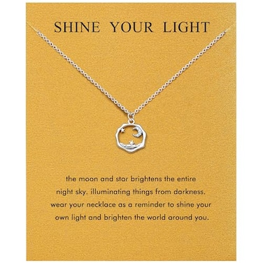 Baydurcan Moon and Star Necklace Delicate Moon Necklaces for Women Trendy