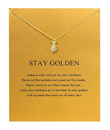 Baydurcan Pineapple Necklace Pineapple Pendant Chain Necklace with Message Card Gift Card