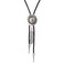 COOLLA Bolo tie Handmade Hat Feather Western Cowboy Black Vintage Pendant for WomenMen Silver