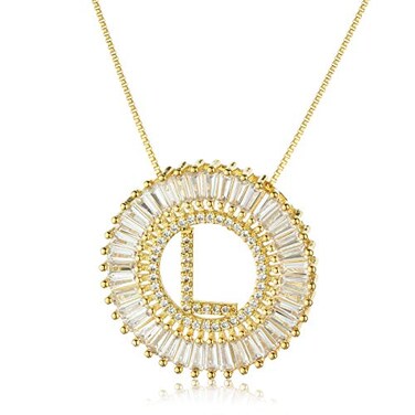 COTTVOTT AZ Alphabet Pendant Necklaces Charms Women Initial Letter Chain Necklace 4 Colors