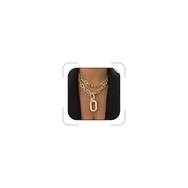 CSIYANJRY99 Chunky Gold Layered Necklaces for Women Trendy Stack Chain Necklace Dainty Retro Toggle Clasp Cuban Chain Necklaces