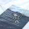 Edary Boho Layered Necklace Moon Necklaces Map Pendant Silver Jewelry for WomenSilver