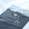 Edary Boho Layered Necklace Moon Necklaces Map Pendant Silver Jewelry for WomenSilver