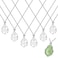 eggigi 6 Pcs Adjustable Silver Crystal Holder Necklaces Interchangeable Stainless Steel Cage Pendant Jewelry for Gemstone Display Stylish Daily Special Occasion Accessories