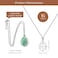 eggigi 6 Pcs Adjustable Silver Crystal Holder Necklaces Interchangeable Stainless Steel Cage Pendant Jewelry for Gemstone Display Stylish Daily Special Occasion Accessories