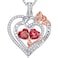 Iefil Anniversary Womens Gifts 50th Anniversary Birthday Gifts Garnet Red Ruby Red Birthstone Necklace
