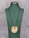 JAOYU Hippie Necklace for Women Boho Pendant Vintage Leather Long Necklace Chunky Adjustable Gold Circle Statement Jewelry