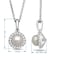 Jewelili Sterling Silver 5 MM Round Pearl and Round Cubic Zirconia Pendant Necklace 18 Cable Chain
