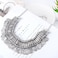 LUREME Vintage Engraved Coin Bib Statement Necklace Clavicle Necklace 01003295 Antique Silver