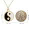 MANZHEN Yin Yang Necklace Black and White Balance Symbol Pendant Necklace Gold