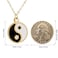 MANZHEN Yin Yang Necklace Black and White Balance Symbol Pendant Necklace Gold