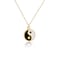 MANZHEN Yin Yang Necklace Black and White Balance Symbol Pendant Necklace Gold