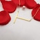 MOMOL Sideways Initial Necklace for Women Gold Plated Large Letter Necklace