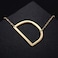 MOMOL Sideways Initial Necklace for Women Gold Plated Large Letter Necklace