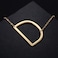 MOMOL Sideways Initial Necklace for Women Gold Plated Large Letter Necklace
