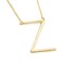 MOMOL Sideways Initial Necklace for Women Gold Plated Large Letter Necklace