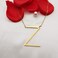 MOMOL Sideways Initial Necklace for Women Gold Plated Large Letter Necklace