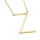 MOMOL Sideways Initial Necklace for Women Gold Plated Large Letter Necklace