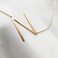 MOMOL Sideways Initial Necklace for Women Gold Plated Large Letter Necklace