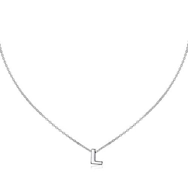 MOMOL Small Initial Necklace for Women Stainless Steel Tiny Letter L Necklace Personalized Name Necklace