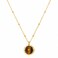 Monsefi Gold Tiger Eye Necklace for Women Small Pendant Everyday Jewelry