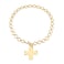 MQV Chunky Statement Hammered Bold Two Tone Cross Necklace Thick Chain Vintage Layered Chain Pendant Paperclip Snake Choker Stacks chunky cross style1